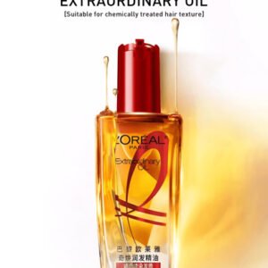 زيت لوريال باريس إكسترا أورديناري للعناية بالشعر، للشعر المصبوغ، يغذي الشعر وينعمه، تركيبة تحتوي على السكوالين والتوكوفيرول
